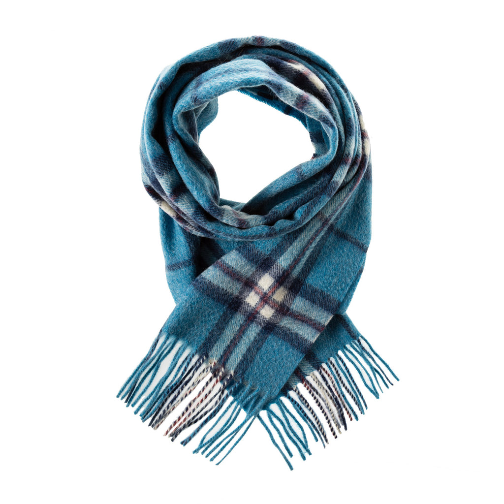 Marchbrae 100% Cashmere Scarf  Thomson Blue