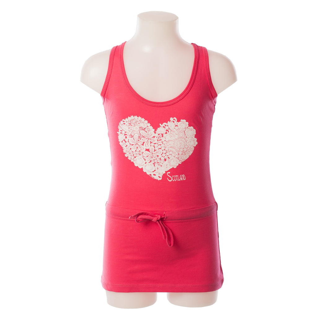 Lace Heart Scotland Girls Dress