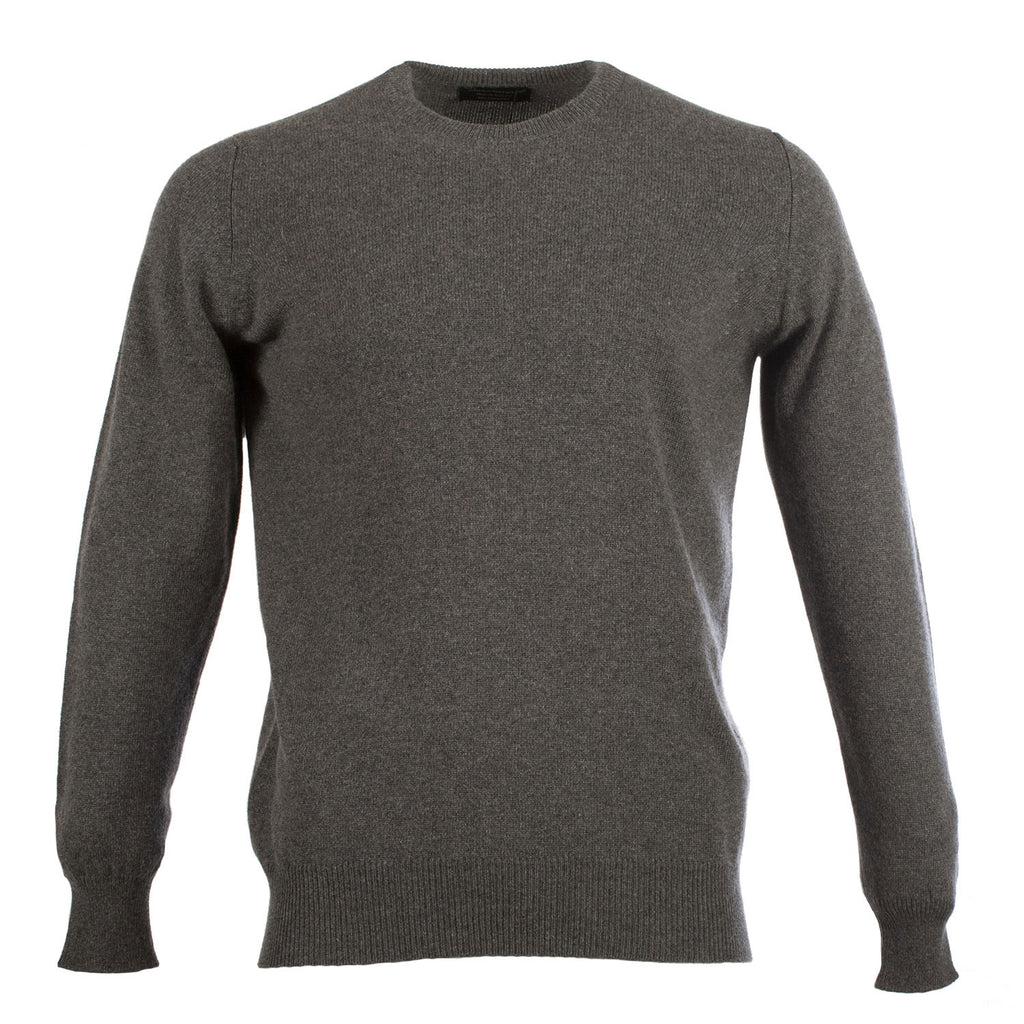 Men's Hawick Knitwear Round Neck 100% C  Derby Grey