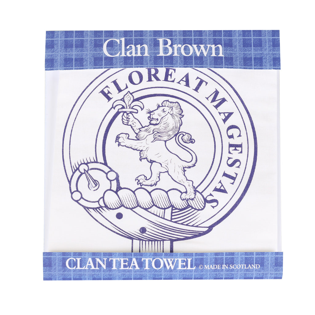Clan Tea Towel Brown