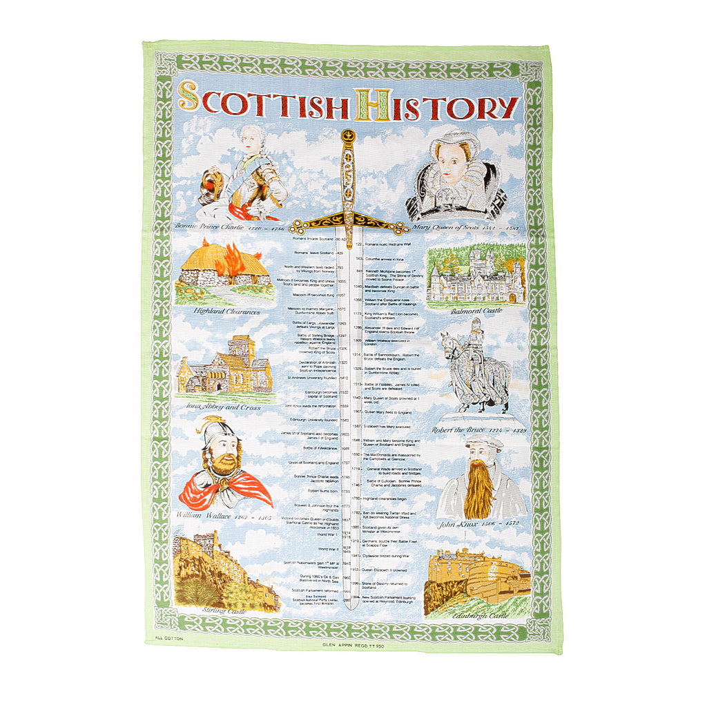 History Of Scotland Kitchen Tea Towel