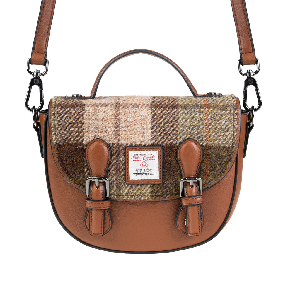 Cobble Satchel Chestnut Tartan