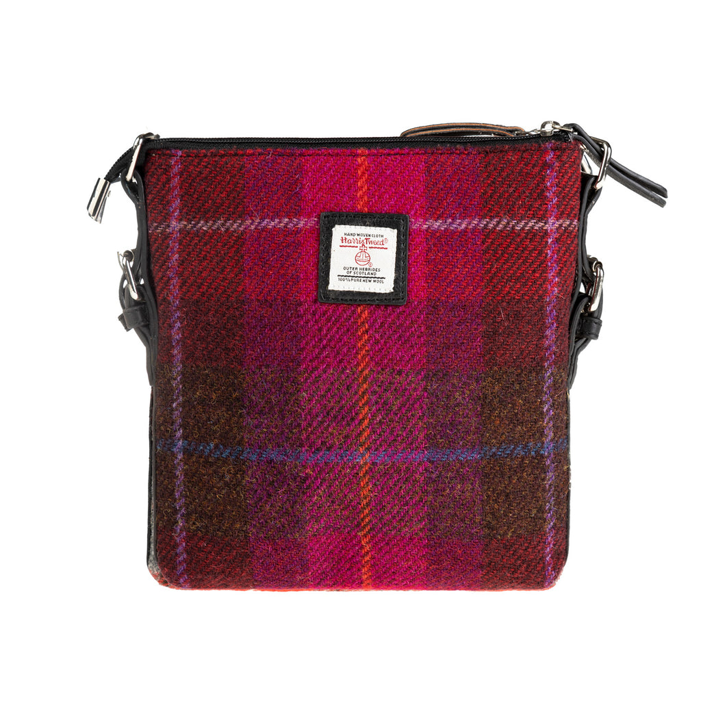 Ht Leather Crossbody Bag Lt Brown Check / Black