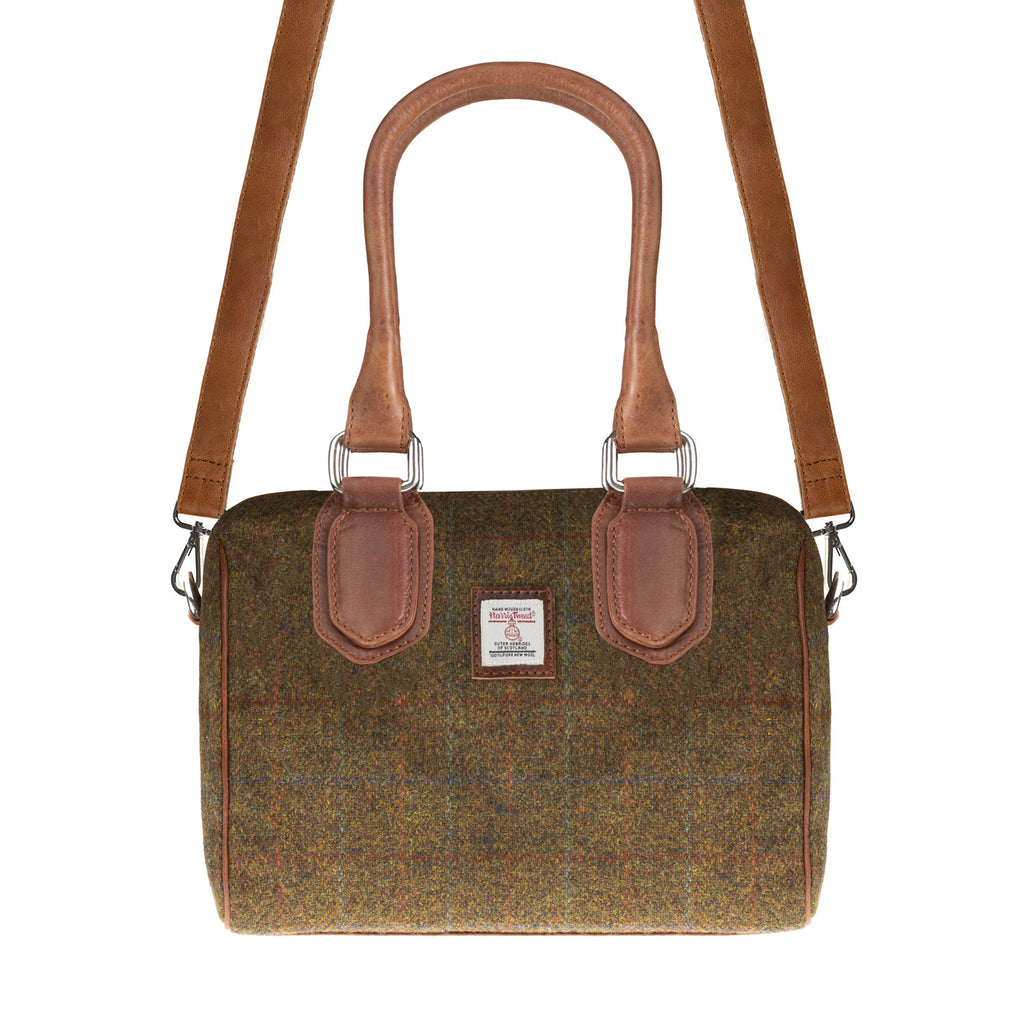 Ladies Ht Leather Small Handbag Autumn Brown Check / Tan