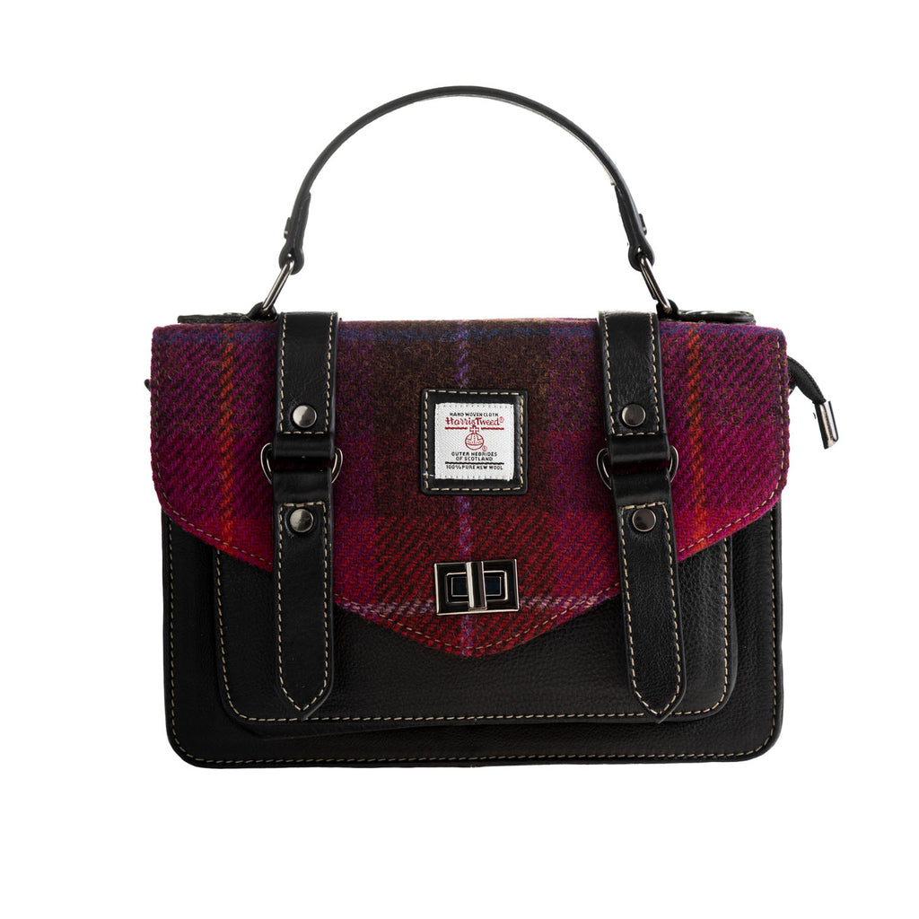 Ht Leather Satchel Bag Cerise Check / Black