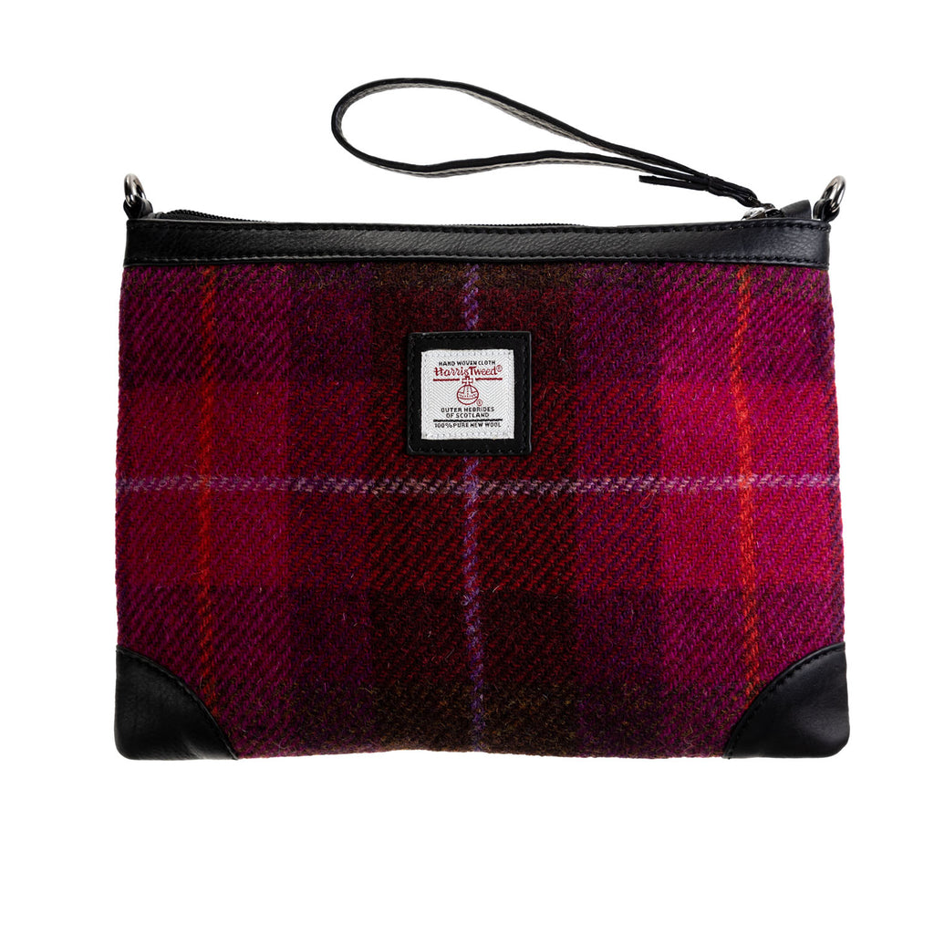 Ht Leather Cross Body Bag Cerise Check / Black