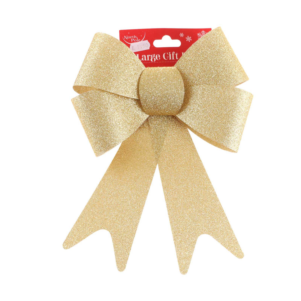Large Gold Glitter Bow 48'S
