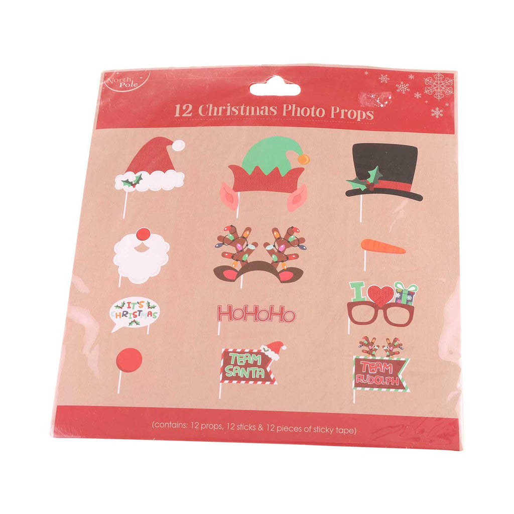 12Pc Christmas Photo Props