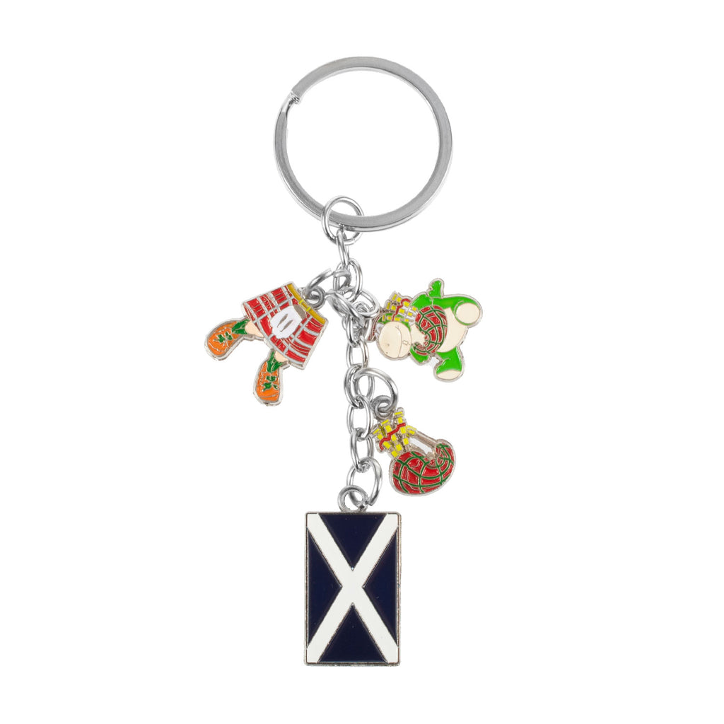 4 Tag Icons Chain Keyring