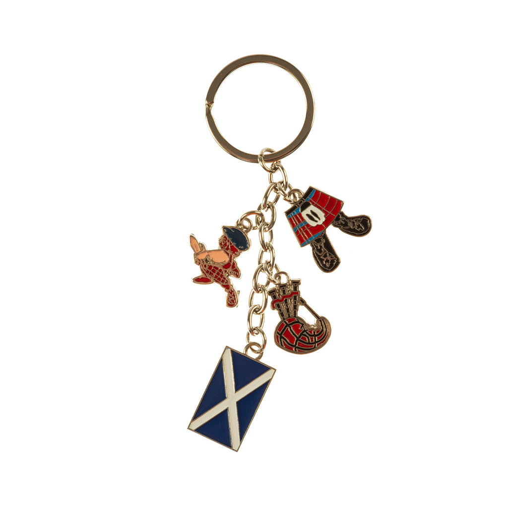 Chain Charms Keyring - Kilt/Brave/Pipe/F