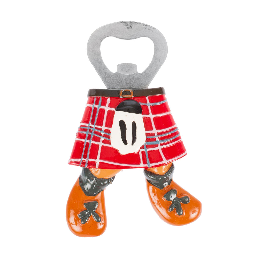 Resin Bottle Opener - Kilt With Leg