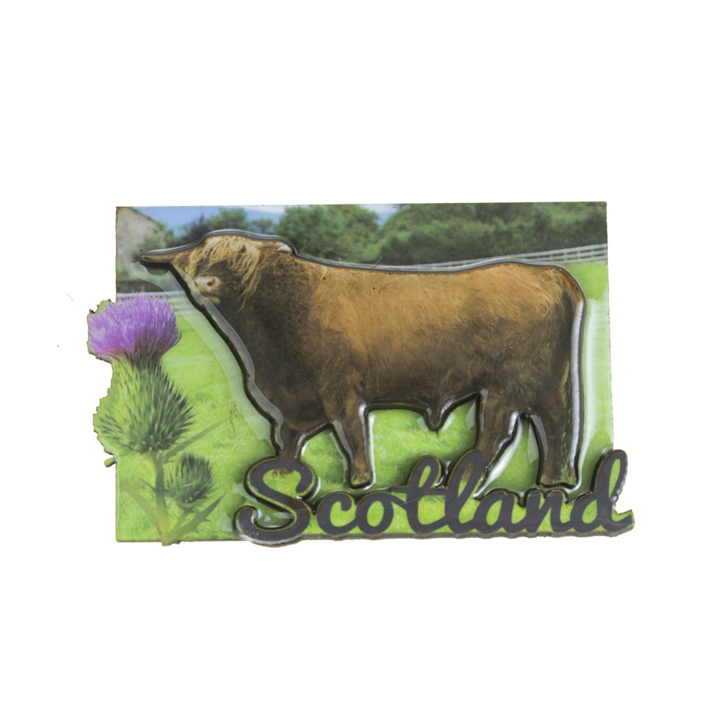 Mdf Magnet  - Thistle/ Cow