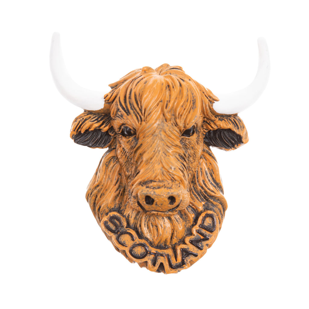 Resin Magnet - Sct Highland Cattle Face