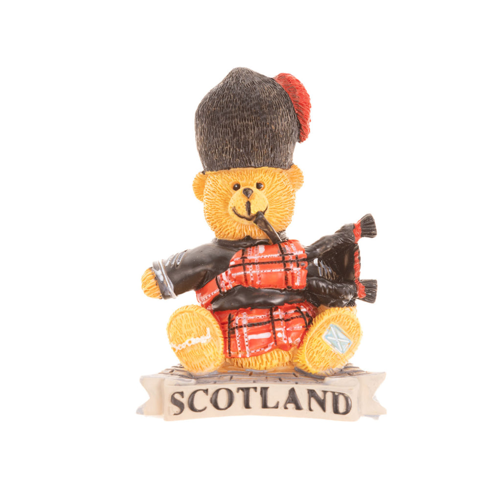 Resin Magnet - Sct Piper Teddy Bagpipe