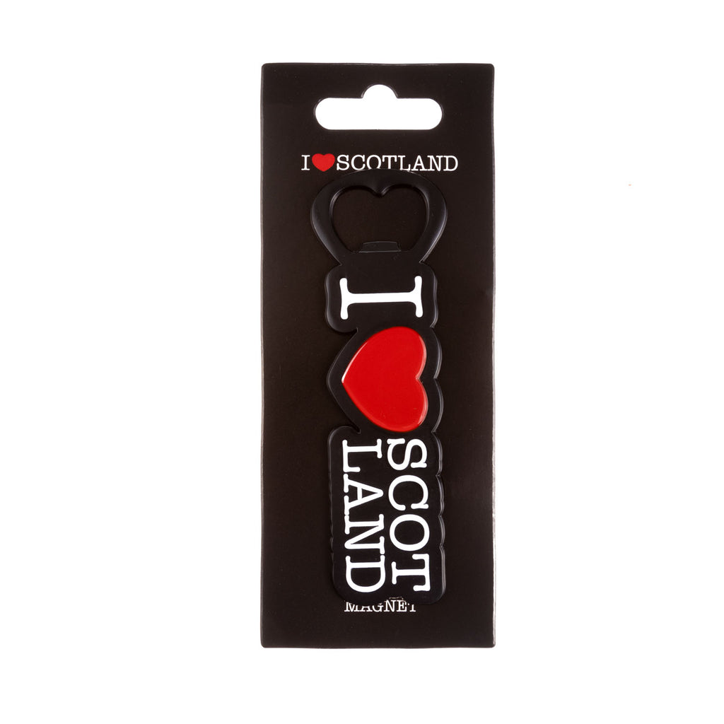 Metal Bottle Opener Magnet-  I Love Scot