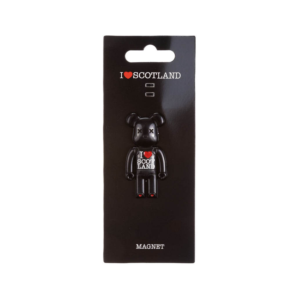 Metal Teddy Bear Magnet - Black