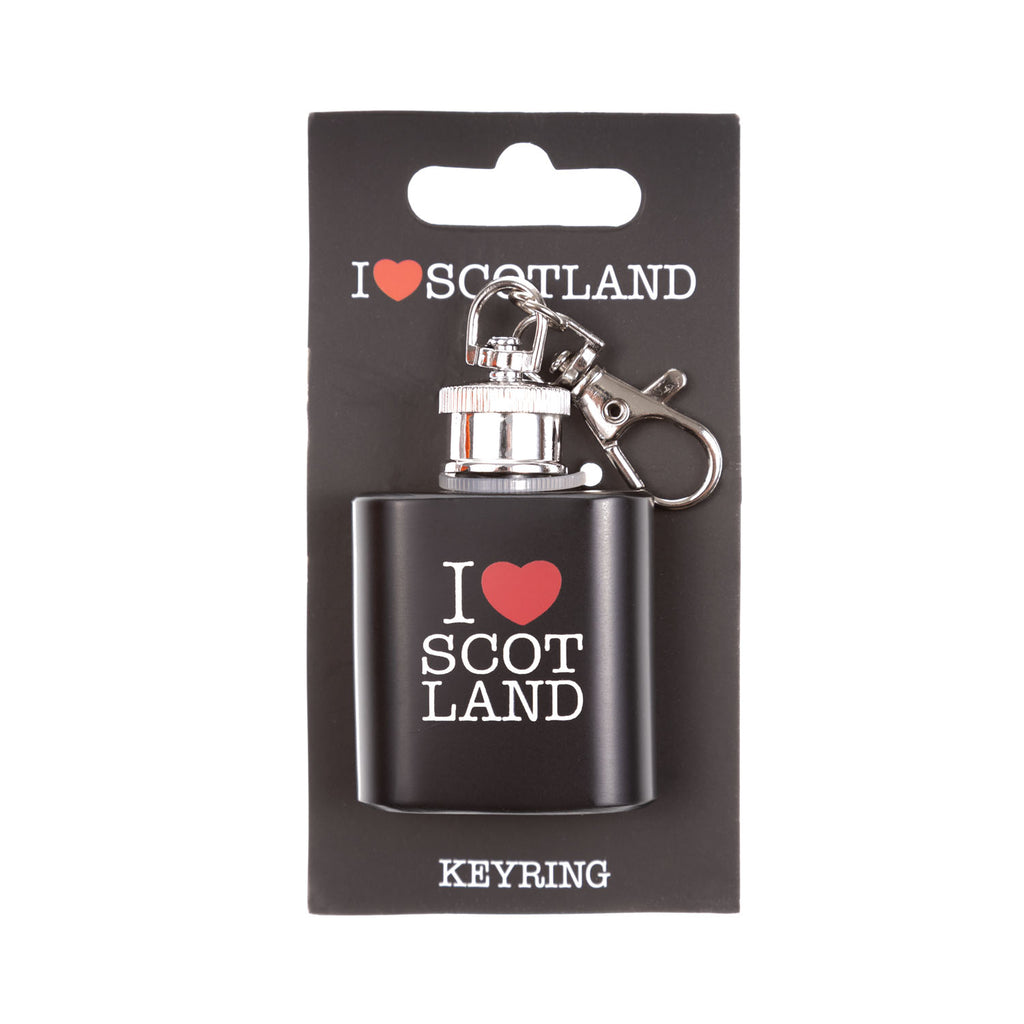 Hip Flask 1 Ounce Keyring-  I Love Scotl