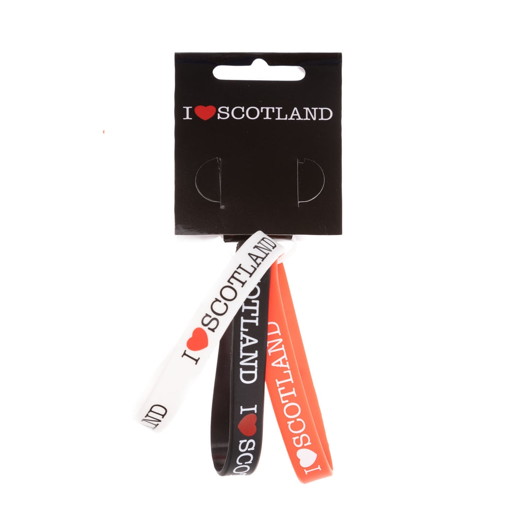 3 Packs Wrist Band  - I Love Scotland