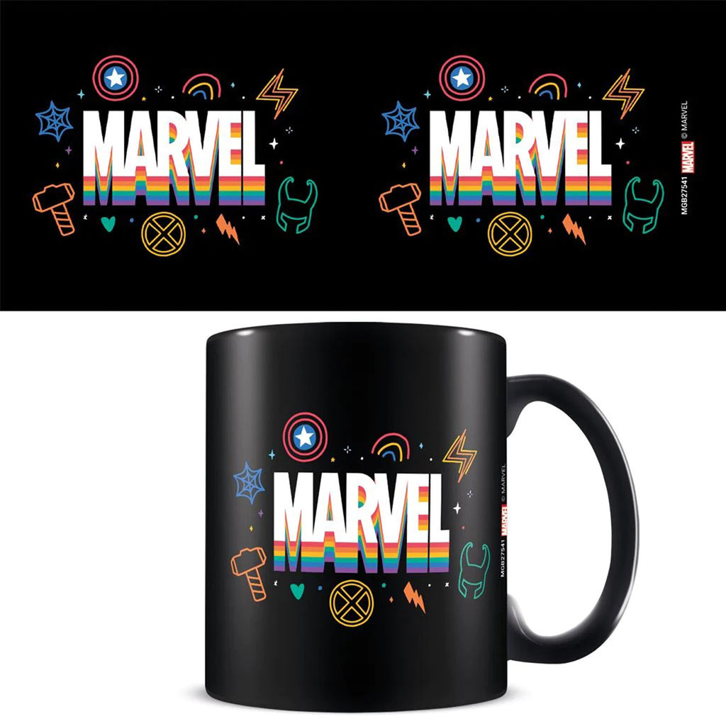 Marvel Pride (Rainbow) Black Mug