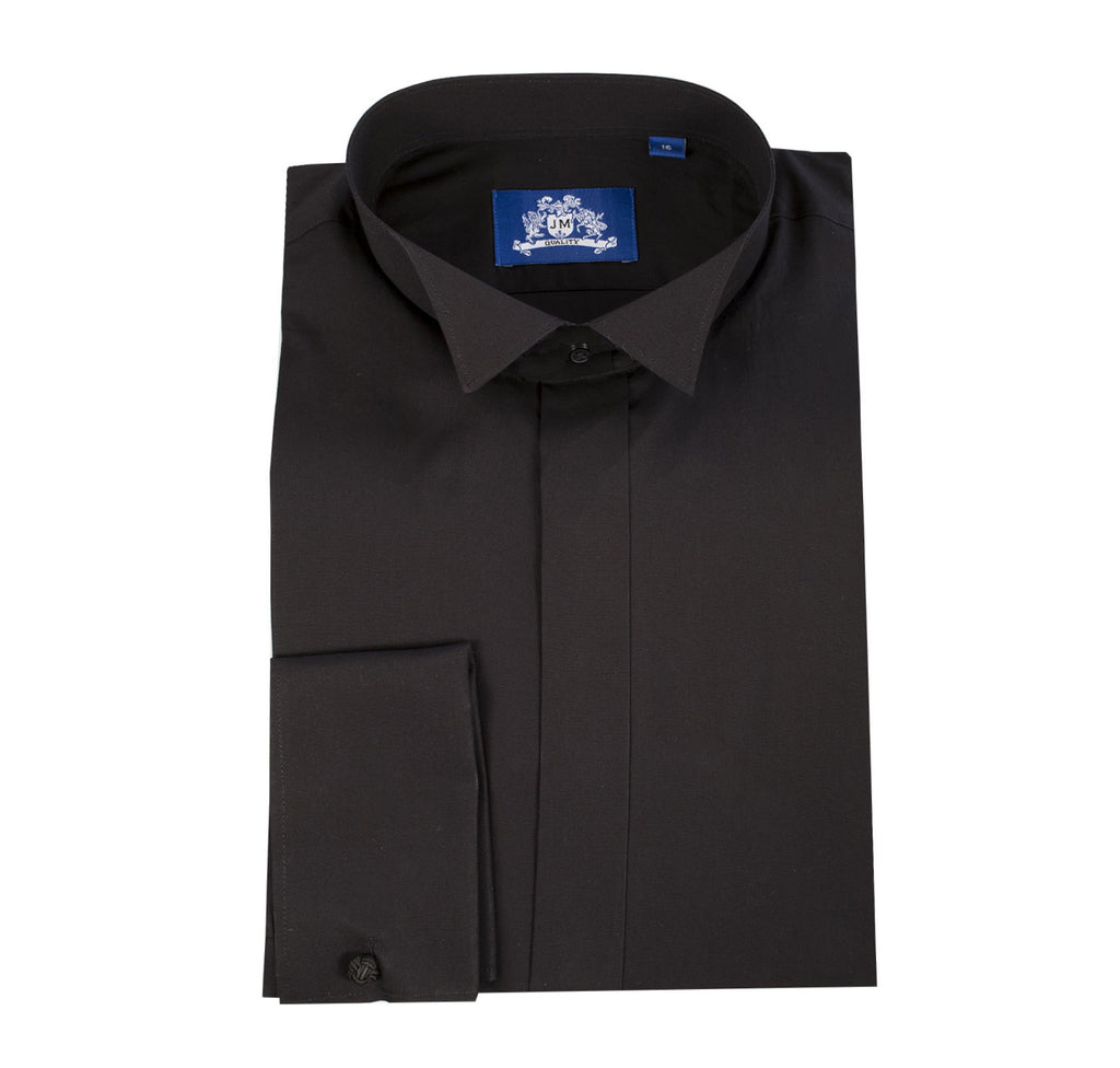 Wing Collar Shirt Black