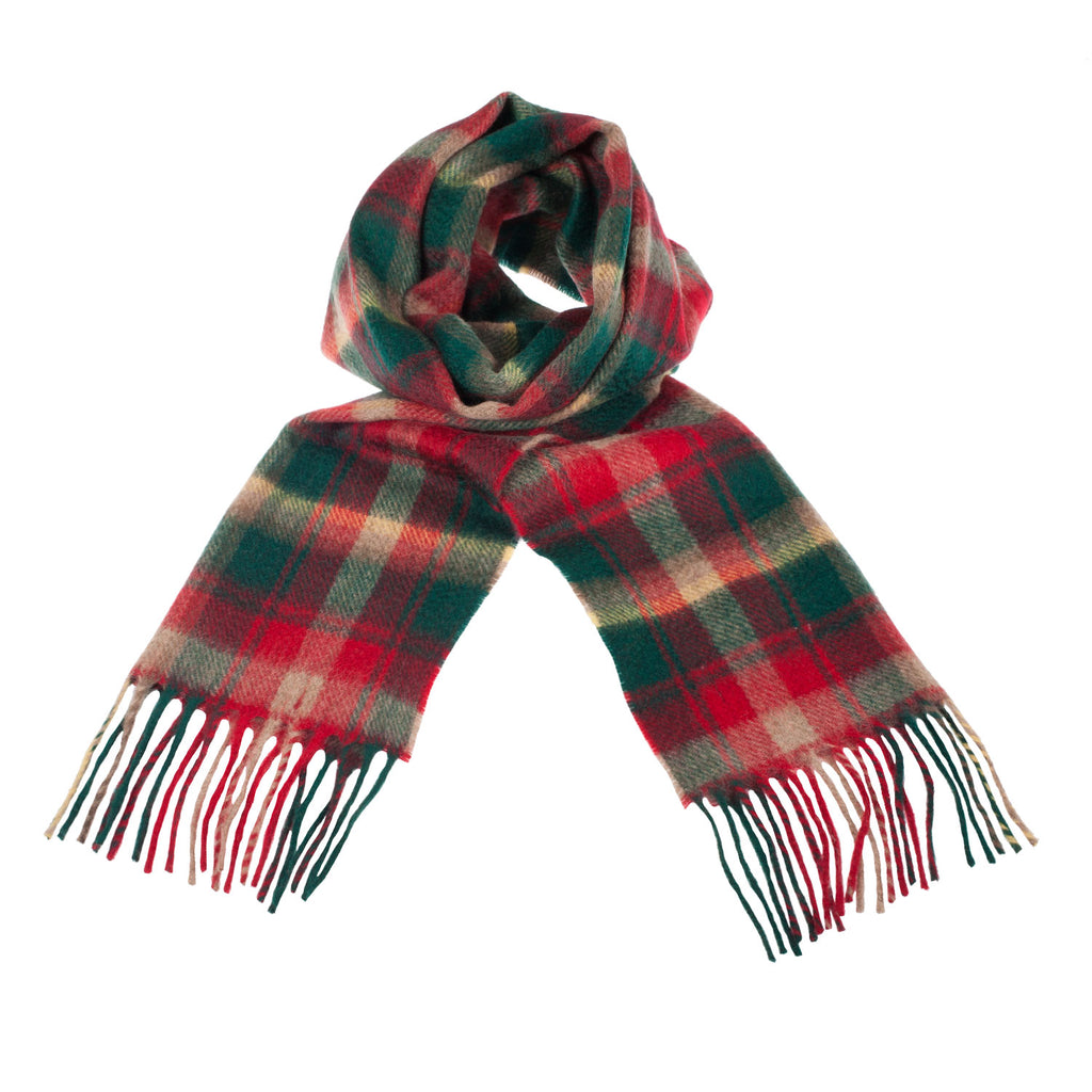 Tartan Weaving Mill 100% Cashmere Scarf  Dark Maple