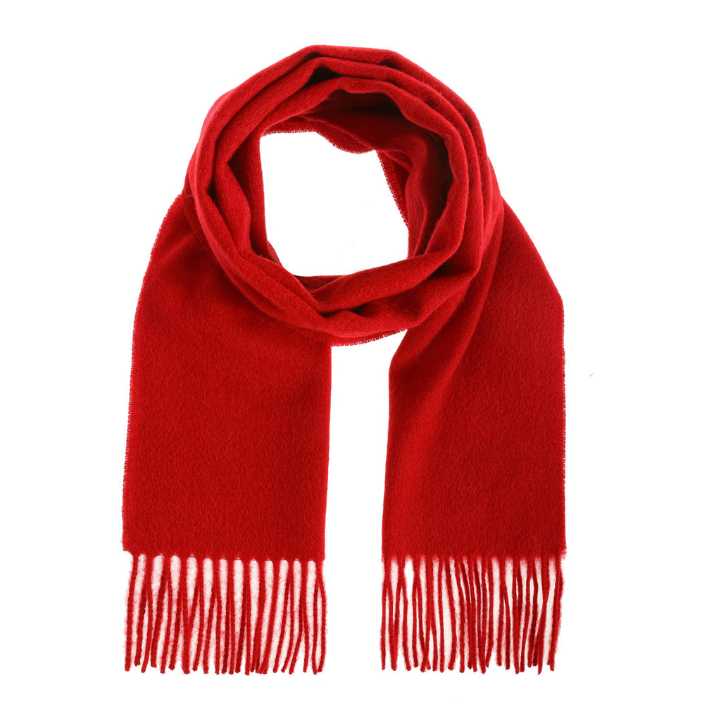 Edinburgh 100% Lambswool Scarf  Red Rouge