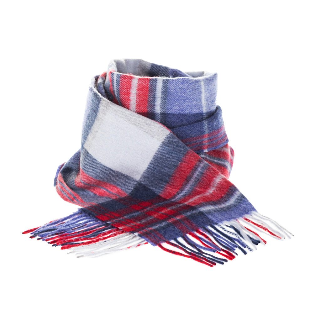 Edinburgh Cashmere Scarf  Molton Check - Navy