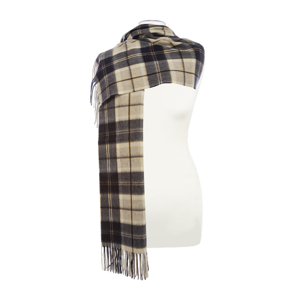 Balmoral 100% Cashmere Woven Stole  Bannockbane Silver