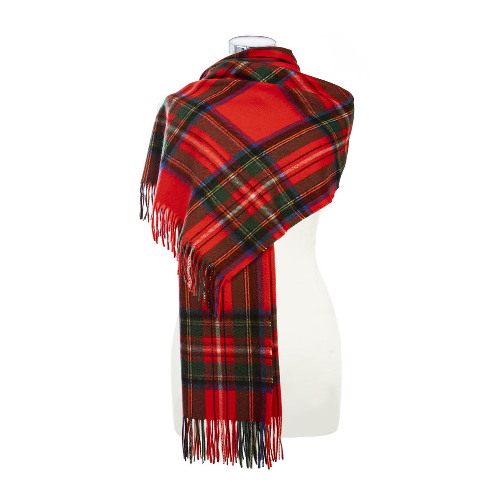 Balmoral 100% Cashmere Woven Stole  Stewart Royal