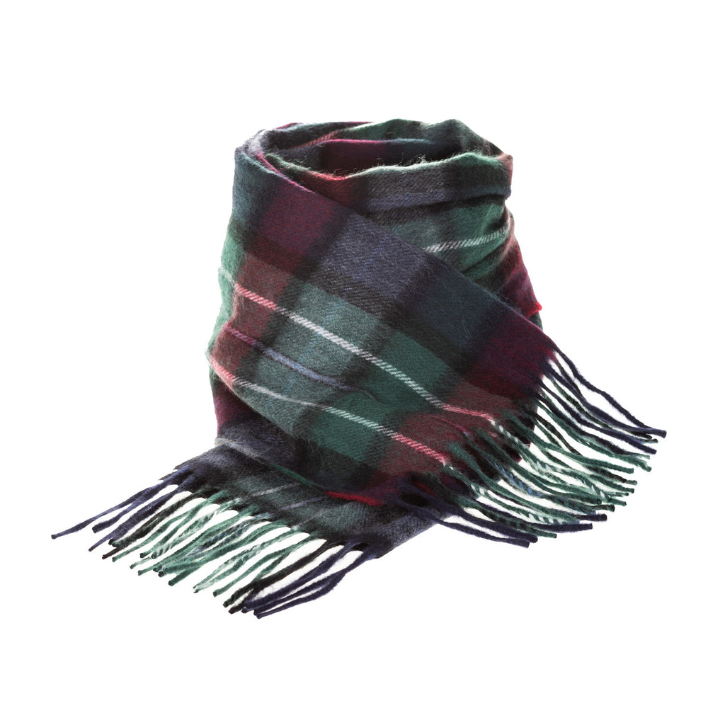 100% Cashmere Woven Scarf Dalton Navy/Wine