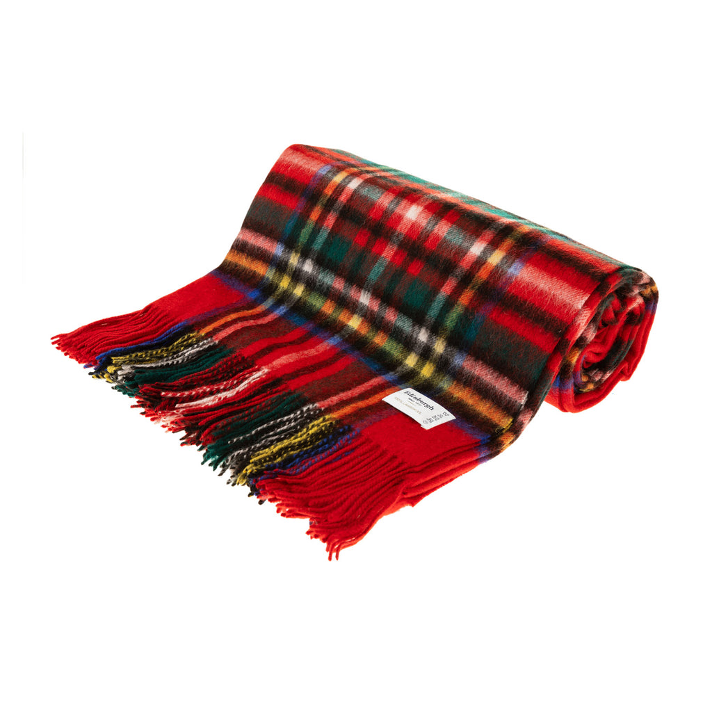 100% Lambswool Blanket Stewart Royal