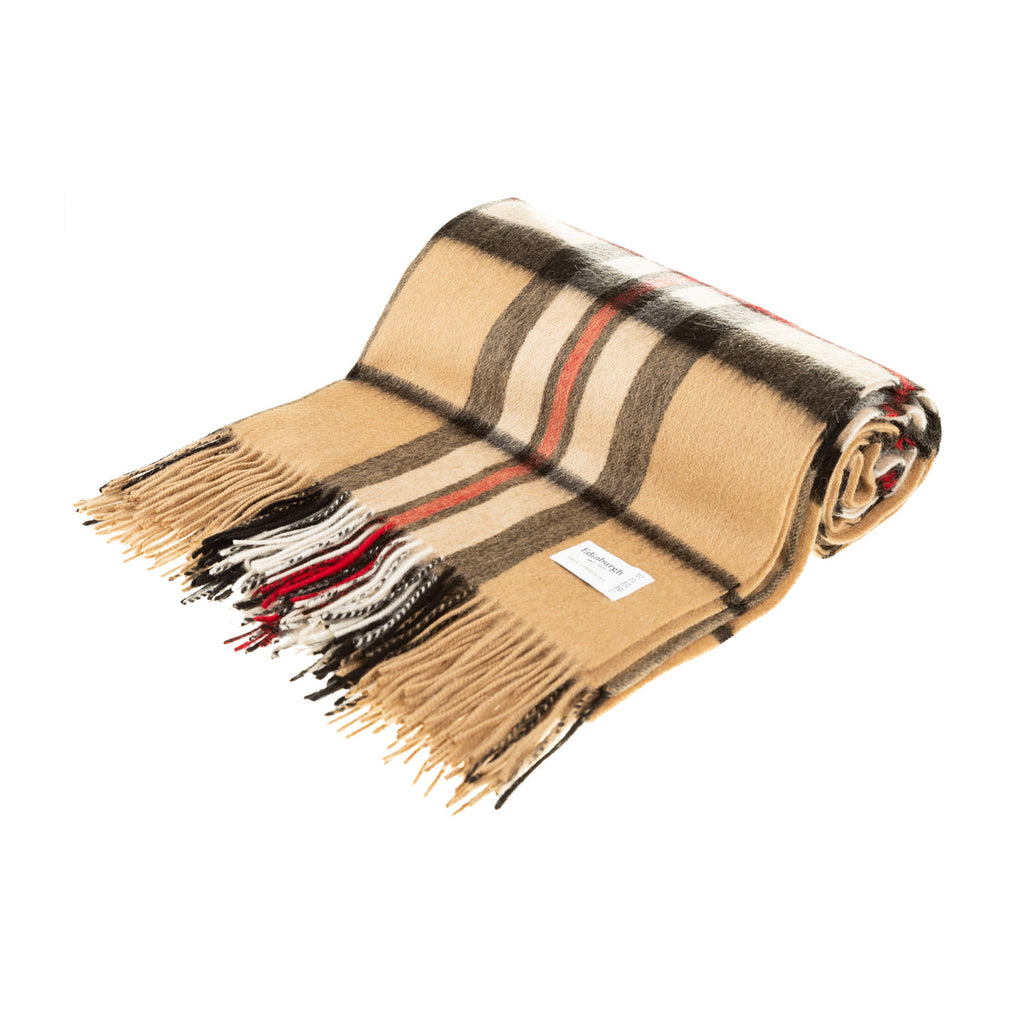 100% Lambswool Blanket Thomson Camel