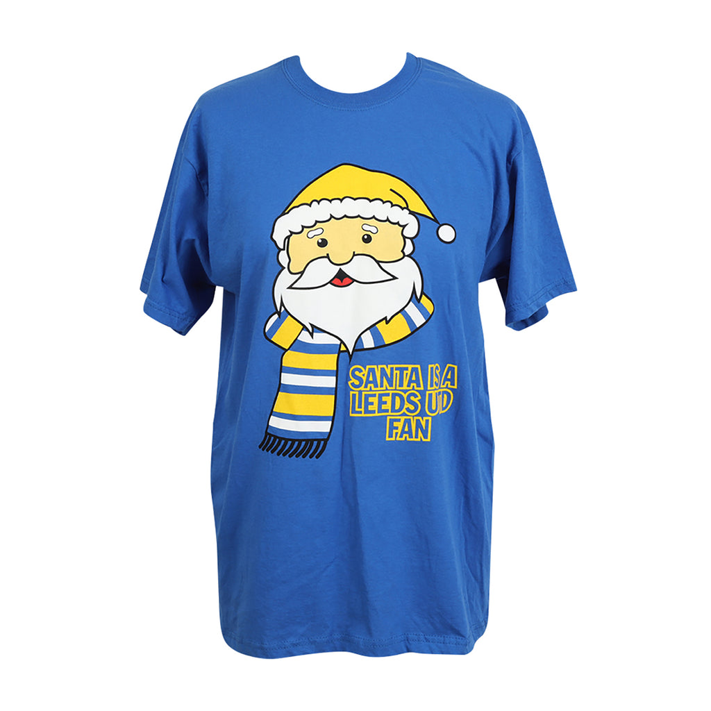 Xmas Tshirt Santa Leeds Fan