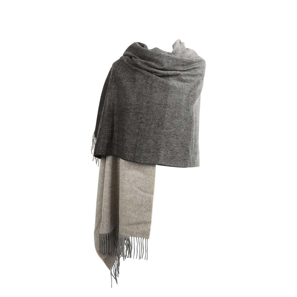 Women's 100% Cashmere Graduation Stole  Camel/Grey/Black