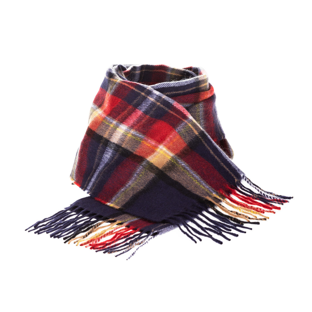 100% Cashmere Woven Scarf Dalton Navy