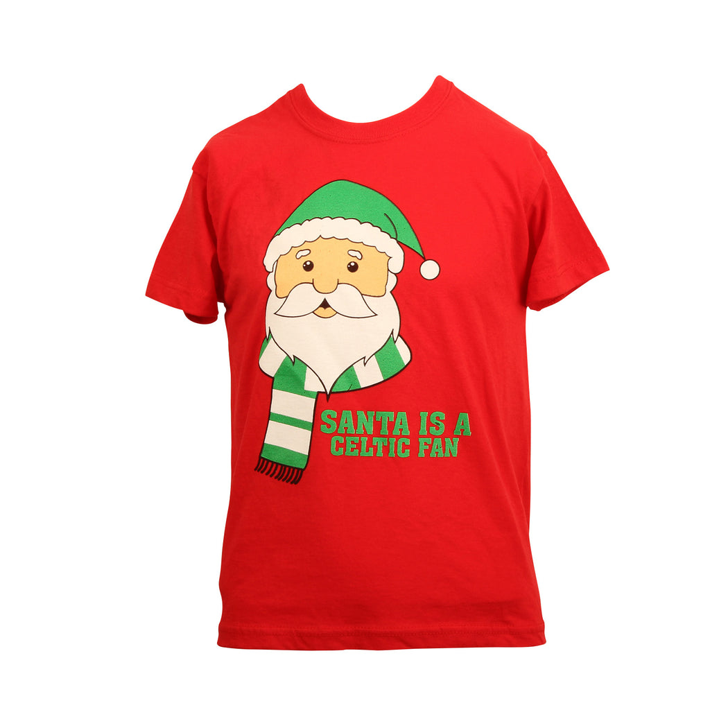 Kids Xmas Tshirt Santa Celtic Fan