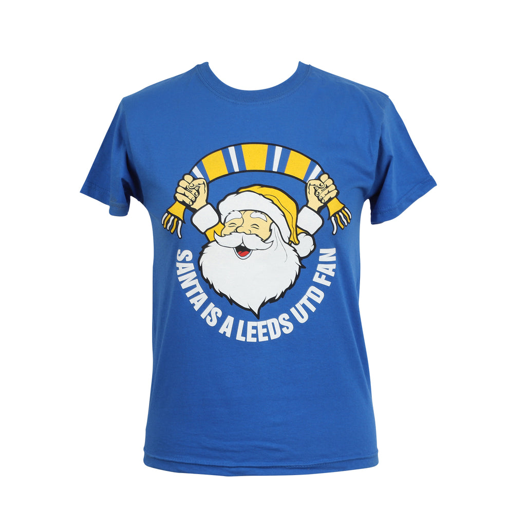 Xmas Tshirt Santa Leeds Fan