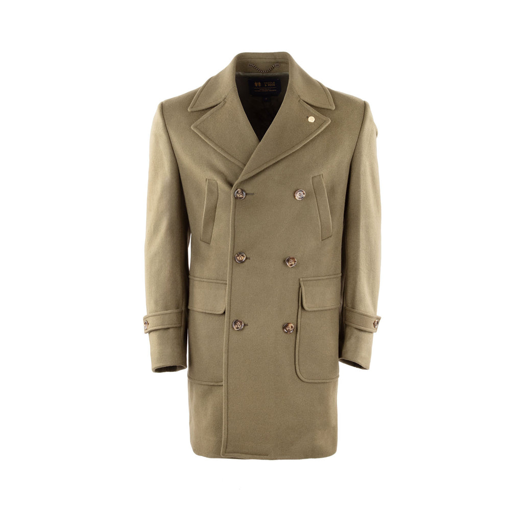 Gents Double Breast Coat Olive