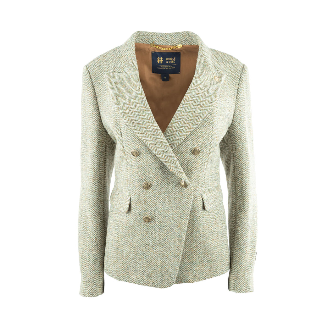 Ellie Ladies Ht Jacket Green Herringbone
