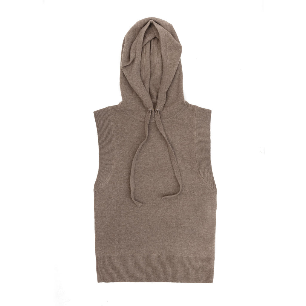 30% Cashmere Pull Sleeveless Hoodie St Kilda