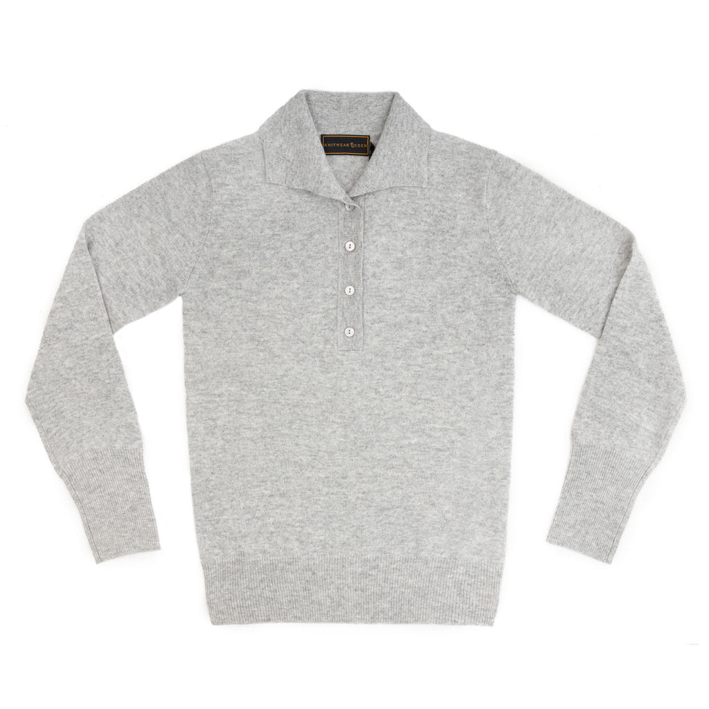 30% Cashmere Polo Shirt Pearl River