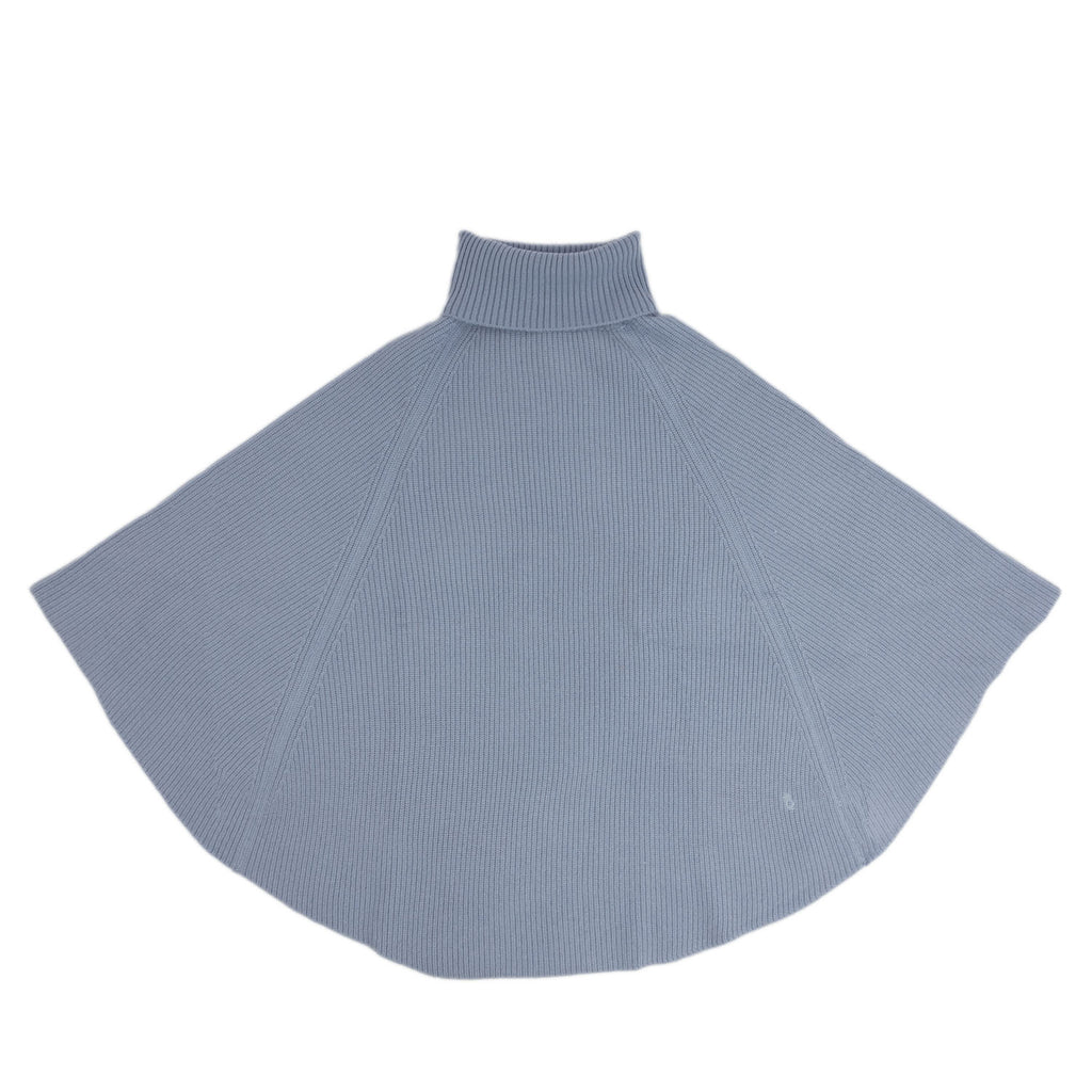 100% Cashmere Polo Poncho Moonblue