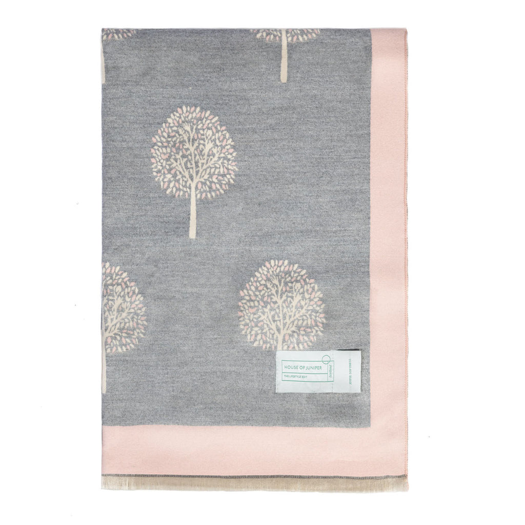 Mini Tree Super Soft Stole Grey/Pink