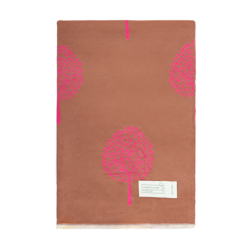 Original Tree Super Soft Stole Brown/Pink