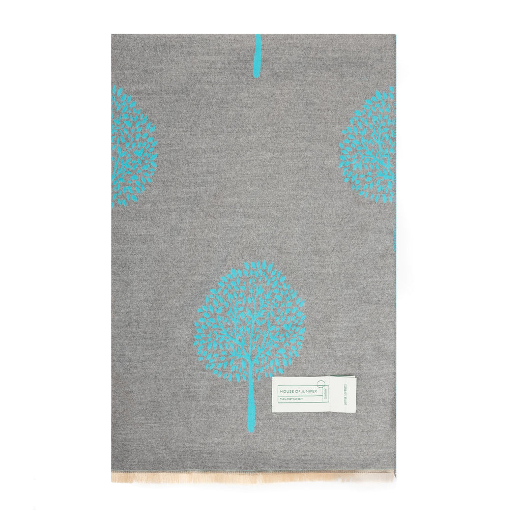 Original Tree Super Soft Stole Grey/Turquoise