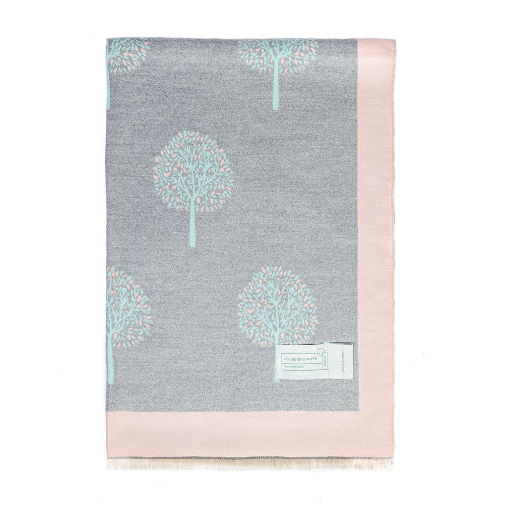 Mini Tree Super Soft Stole Pink/Lt Grey