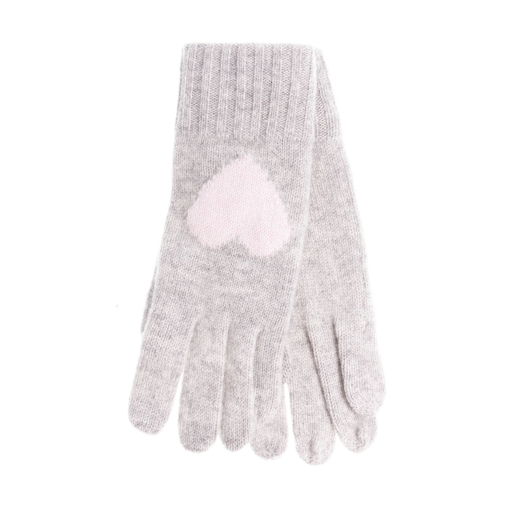 30% Cashmere Motif Glove Silver And Nurture