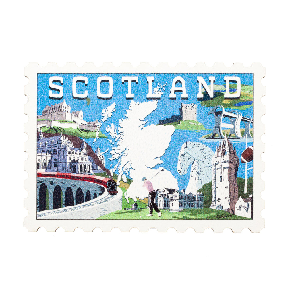 Post Stamp Fridge Magnet 20-Sco