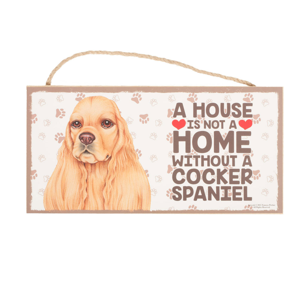 Pet Plaque Cocker Spaniel Gold