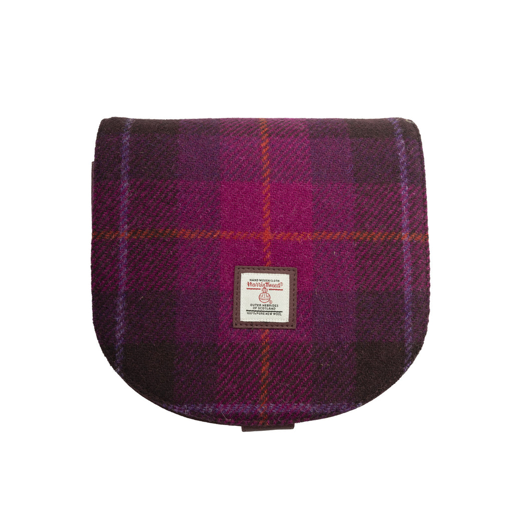 Small Cross Body Bag Purple Check
